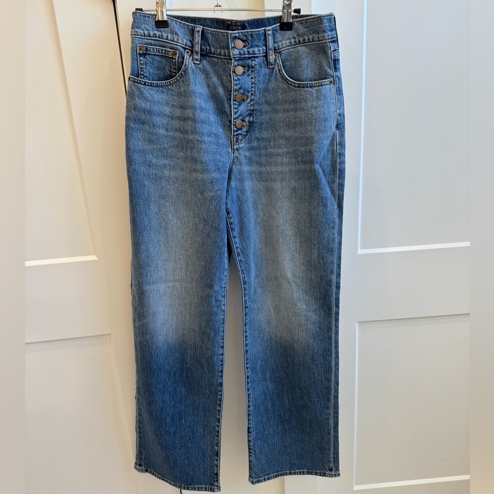 NWOT J Crew Full Length Wide Leg Button Fly Jeans Size 27​​​​​
